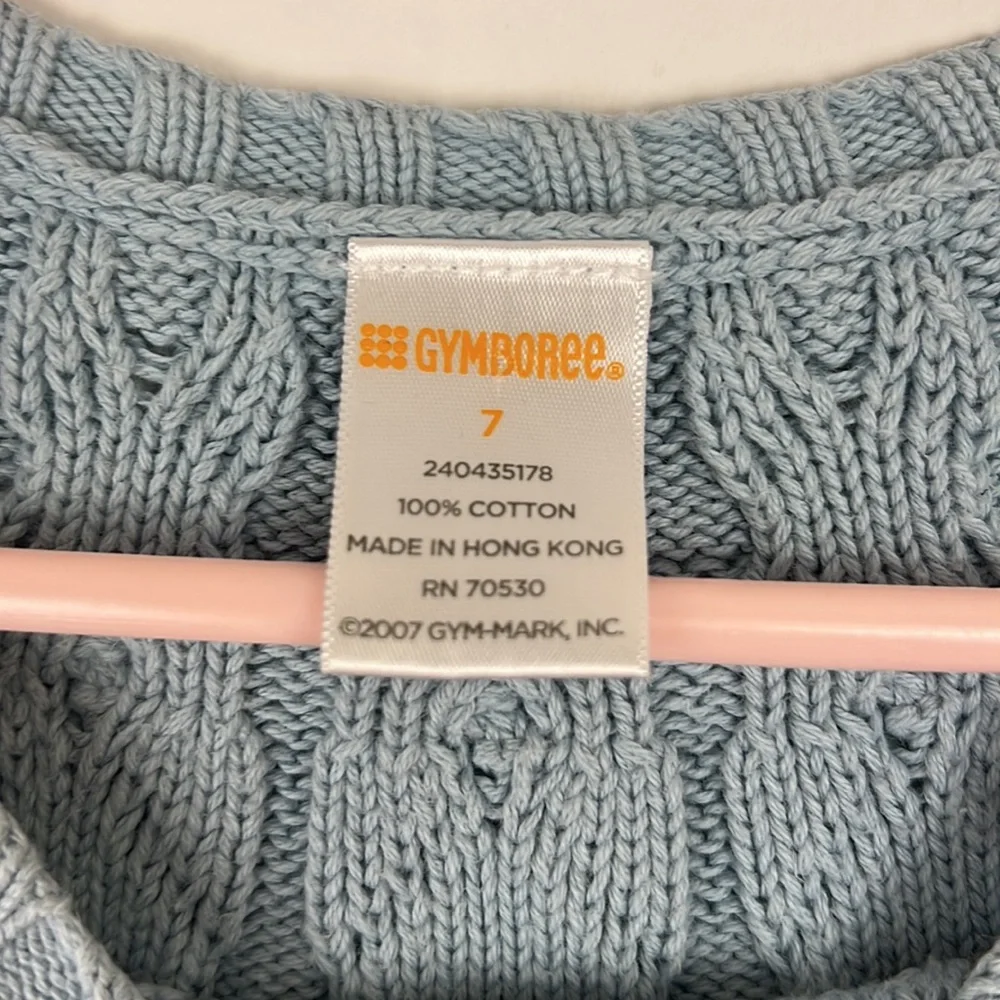 GYMBOREE Kid’s shortsleeve sweater baby blue size 7 (fits like a 4T or 5…